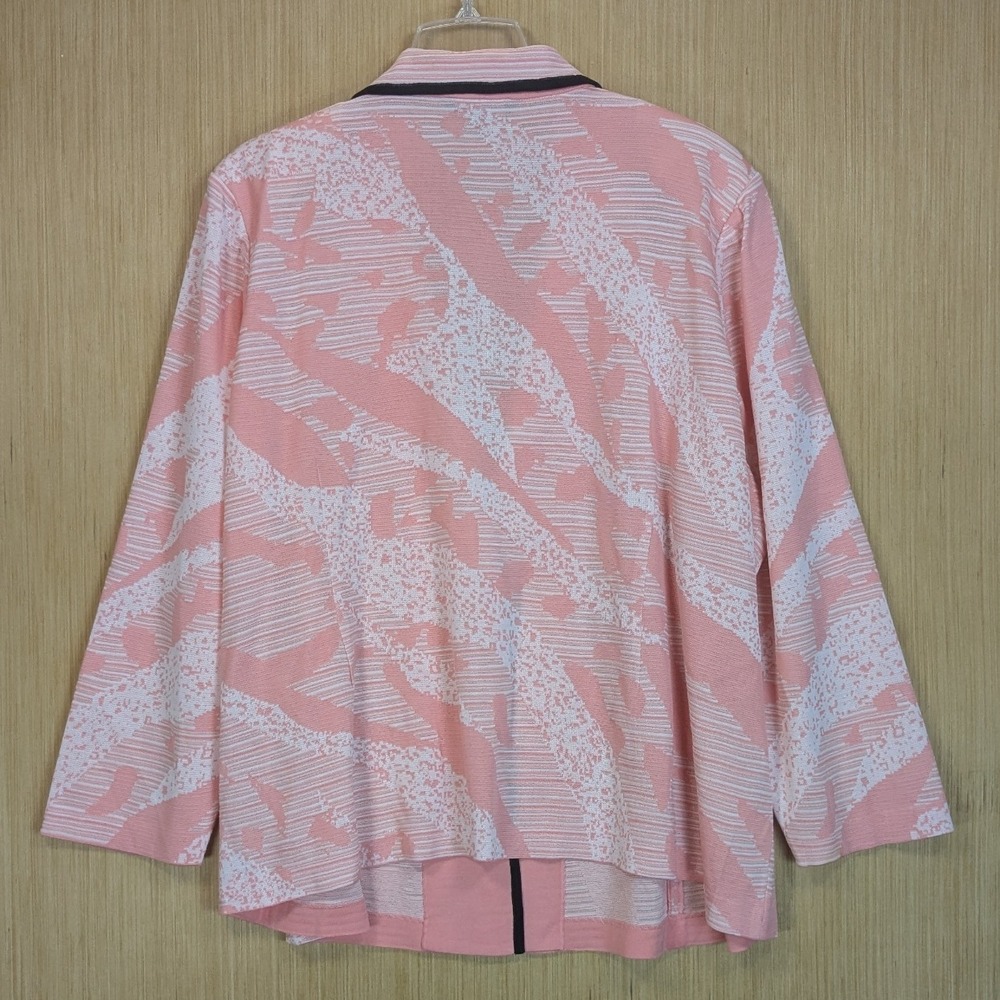 Ming Wang Pink Abstract Blazer Jacket Chic Career Luxury Old Money Women's‎ 3X - Picture 3 of 6